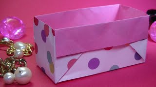 折り紙・たためる箱・ゴミ箱なら丸めてポイ捨てができます・1枚と糊を使います・Origami   box・Mr coin origami channel１５