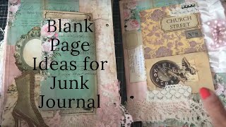 Blank Page Ideas for Junk Journal