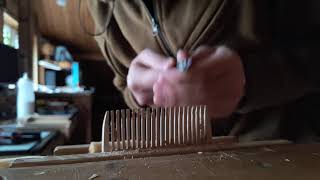 Hair comb teeth sanding timelapse