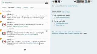 Famous Building a Training Course with the New Twitter Interface: Module 3 Profile