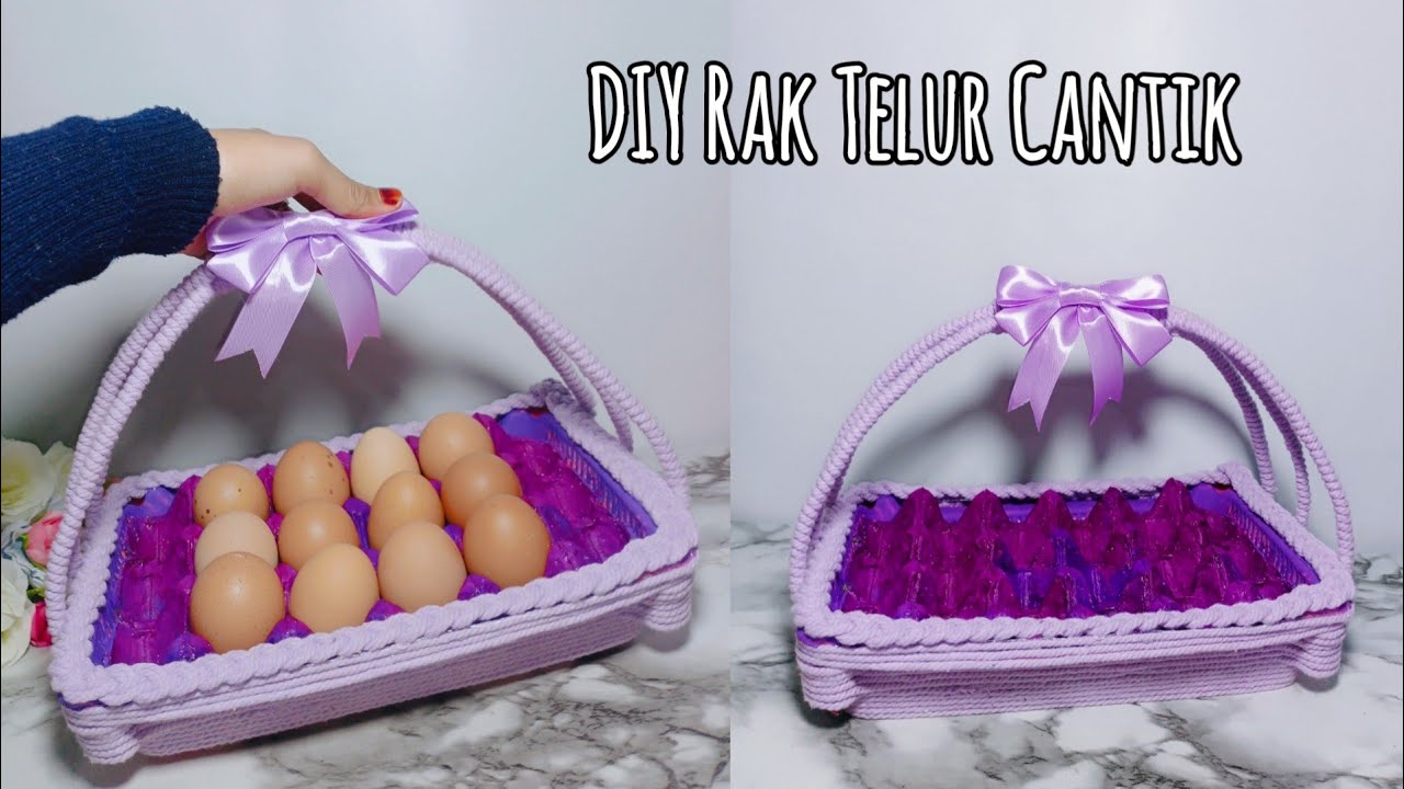 Cara membuat Rak Telur Cantik Egg Tray Craft Ideas YouTube