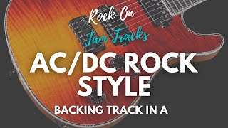 AC/DC Rock Style Backing Track in A