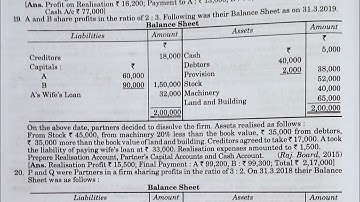 Sol. of ques no. 19,20,21,22,23,24&25 of Dissolution of Partnership Firm of class 12th,Dr SK SinghAc