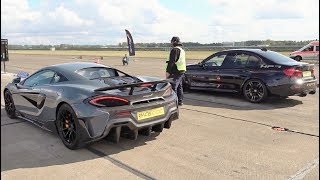 BMW M3 Vs Audi RS6 Vs Mercedes C63s AMG Vs Mclaren 600LT - Drag Race BMW M3 Vs Audi RS6 Vs Mercedes C63s AMG Vs Mclaren 600LT - Drag Race