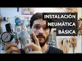 Instalación neumática básica + Filtro regulador de presión trampa de agua lubricador Rotake AFRL 80