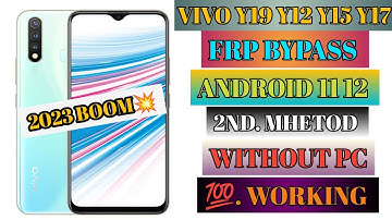 VIVO Y19 {1915} FRP Bypass Android 11 Update l Google Account Bypass Without PC 100% Free 2023