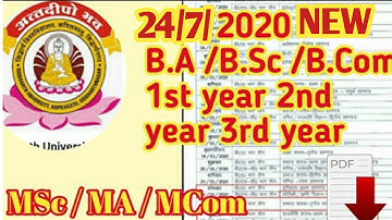 Siddharth University Kapilvastu,Siddharth Nagar Time Table Released 2020 | (BA,B.Sc,B.Com,M.Com.etc)