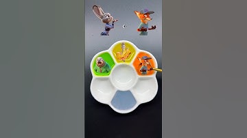 Zootopia Color Mixing | Guess the final color #colors #satisfying #zootopia2 #judyhopps