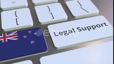 Legal Support Text and Flag of New Zealand on Computer Keyboard | Motion Graphics - Envato elements