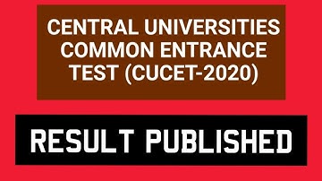 CUCET 2020 Score Card Released | CUCET 2020