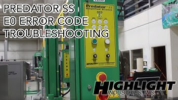 Predator SS E0 Error Code Troubleshooting