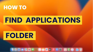 How To Find Applications Folder On Mac