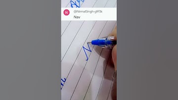 "Nav" name writing in cursive, COMMENT YOUR NAME ❤️#shorts #youtubeshorts #viral #trending