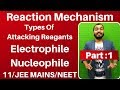 Organic Chemistry | Reaction Mechanism 01 | Types of Attacking Reagants : Electrophile n Nucleophile