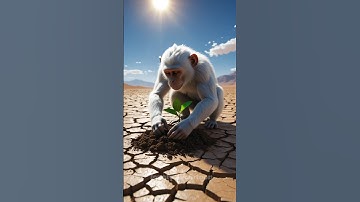 White monkey looks for mango tree #ai #aivideo #mango #monkey #tree #animation #animals