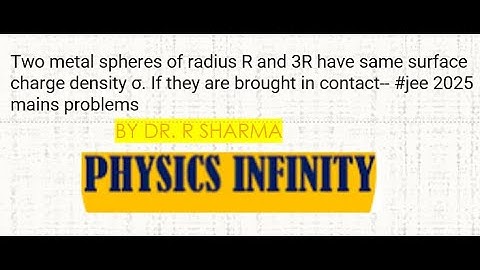 Two metal spheres of radius R and 3R have same surface charge density σ.If they are brought#jee 2025