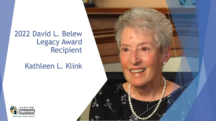 Kathleen Klink receiving the David L. Belew Legacy...