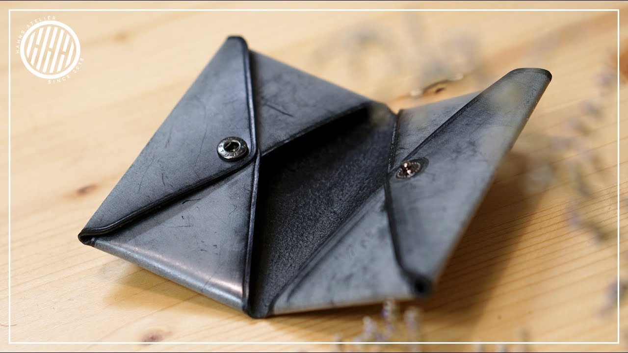 Making a non-stitched two pocket card wallet | Leathercraft DIY