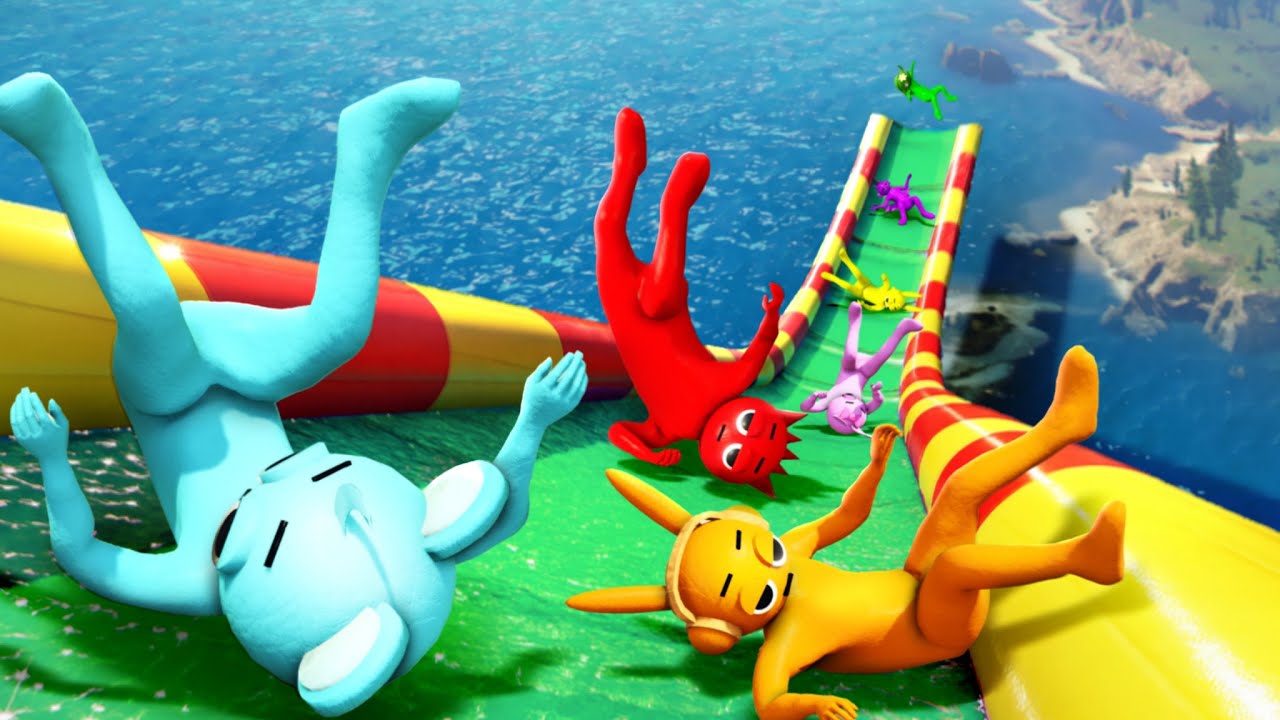 GTA 5 Incredibox Sprunki Squad Crazy Water Slide Ragdolling and Jumping