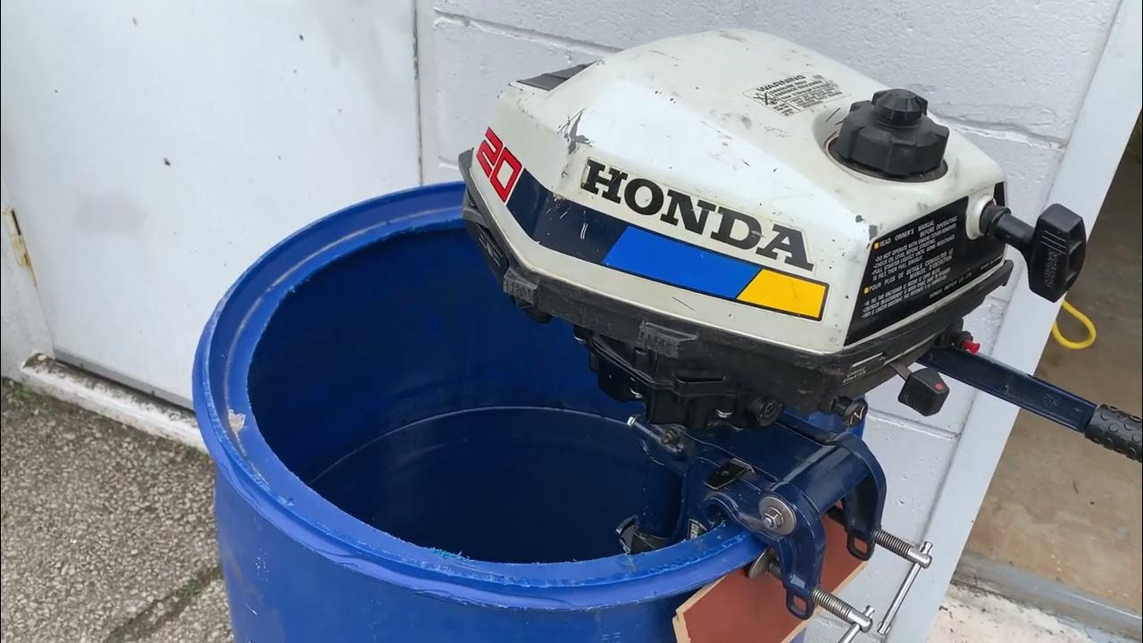 Honda BF20 2hp outboard motor - first start after impeller change
