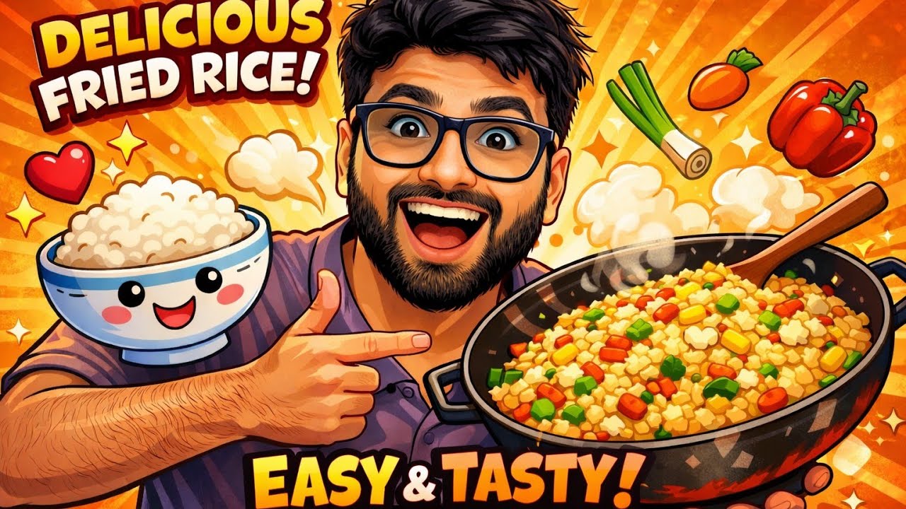 🍚🔥 LIVE Cooking Madness! Street Style Fried Rice – Easy, Fast & Super Tasty!