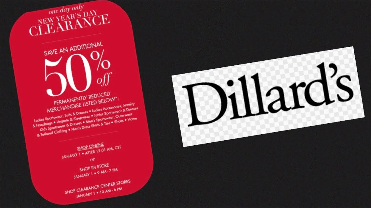 One Day New Year Clearance take an Additional 50 off // Dillard’s