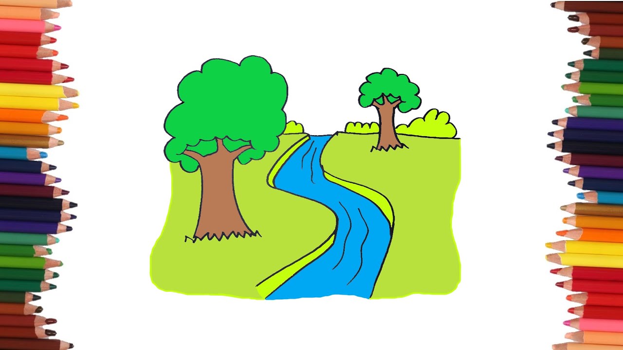 como dibujar un rio | Dibujos faciles - thptnganamst.edu.vn