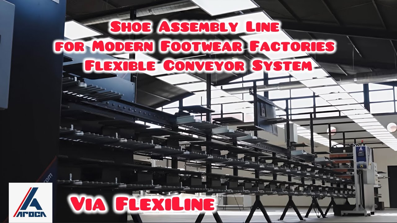 Shoe Assembly Line for Modern Footwear Factories . Flexible Conveyor System