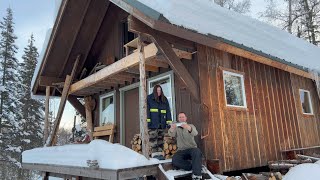 Cabin Life in Alaska ~ Embracing the Bitter Cold New Years Eve ~ Nordland 49