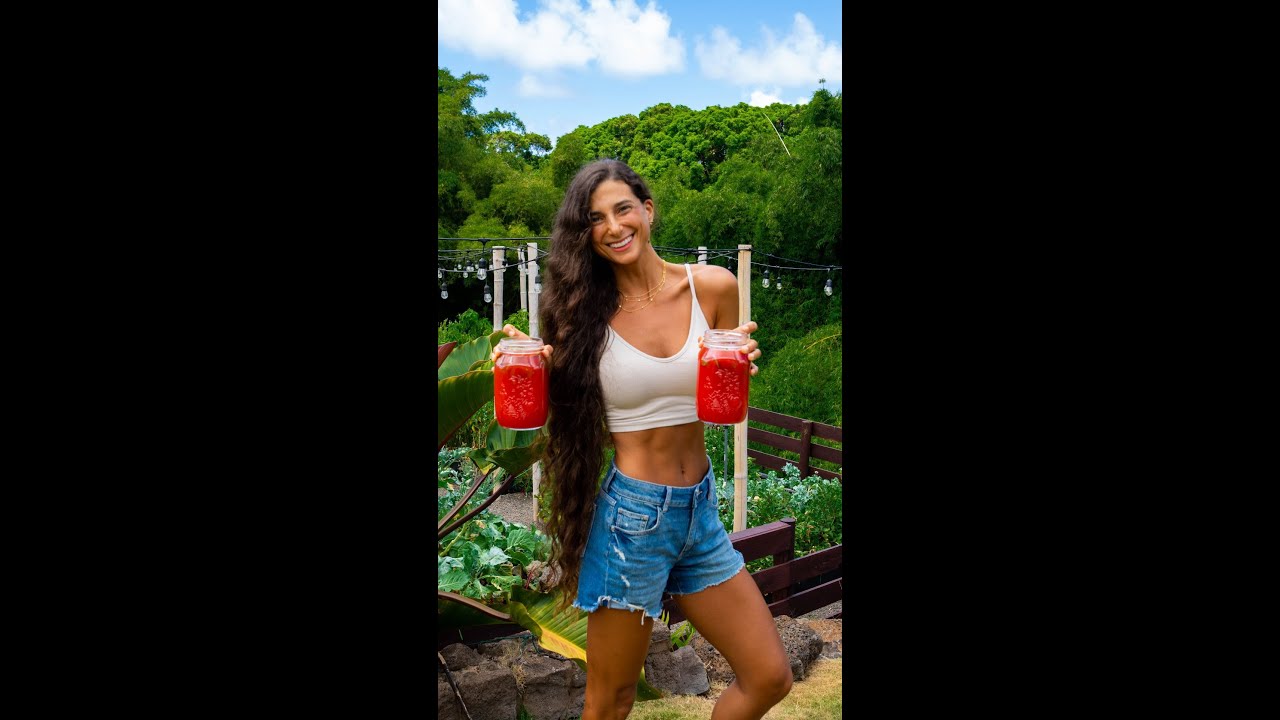 Watermelon Juice Mint Basil Infusion!  Save this recipe! 