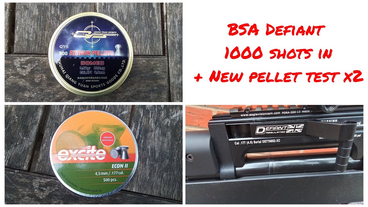 BSA Defiant - 1000 shots later, owner experience so far + New pellets tests inc QYS.