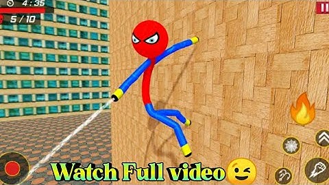 Flying Stickman Spider Rope Super Hero:Crime City (Android/IOS) Gameplay Walkthrough #1