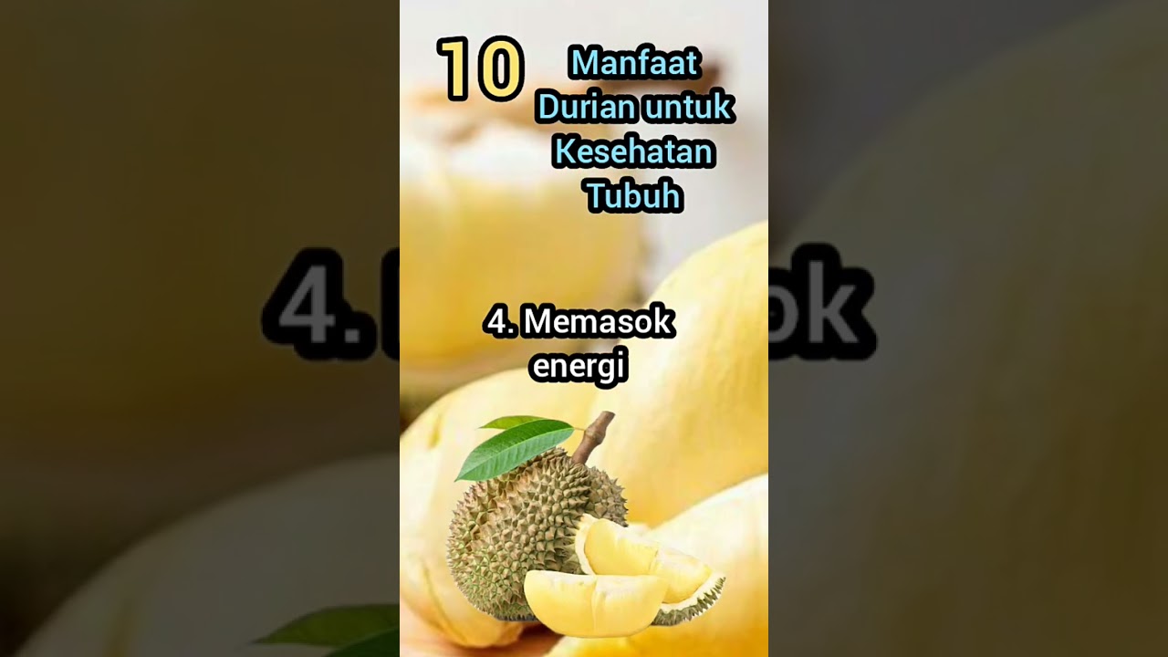 10 manfaat durian untuk kesehatan tubuh 