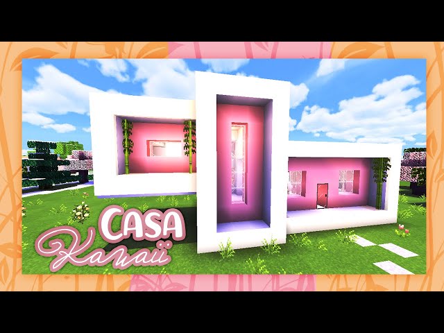 Cómo hacer una CASA MODERNA ROSA🌸Tutorial Minecraft / How to