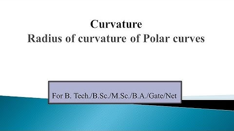 Radius of curvature of Polar curves
