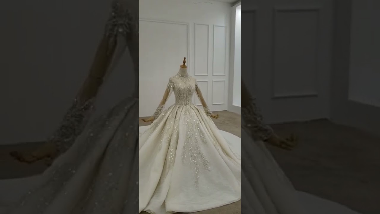 Luxury Wedding Dresses Ball Gown 2022|Stunning Bridal Gown With Long Train|Original Design