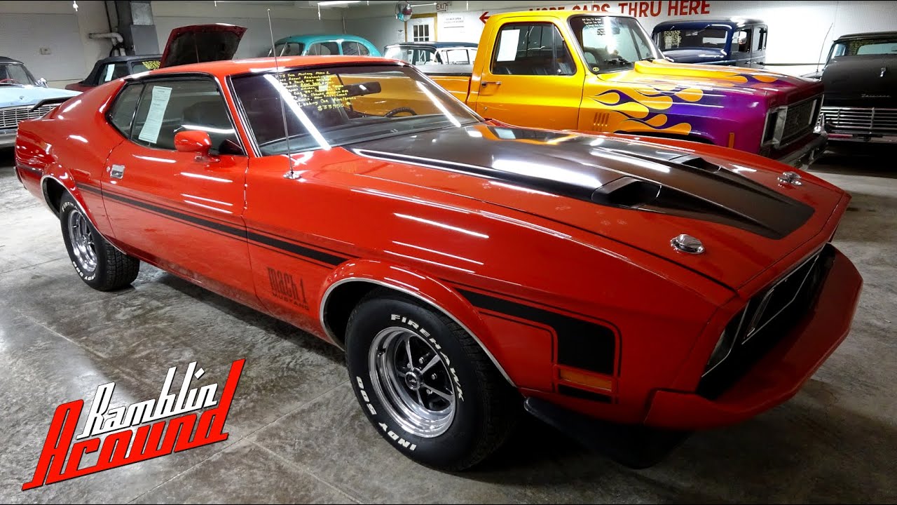 1973 Ford Mustang Mach 1 - 351 Cleveland V8 Q-code, Four-speed - YouTube