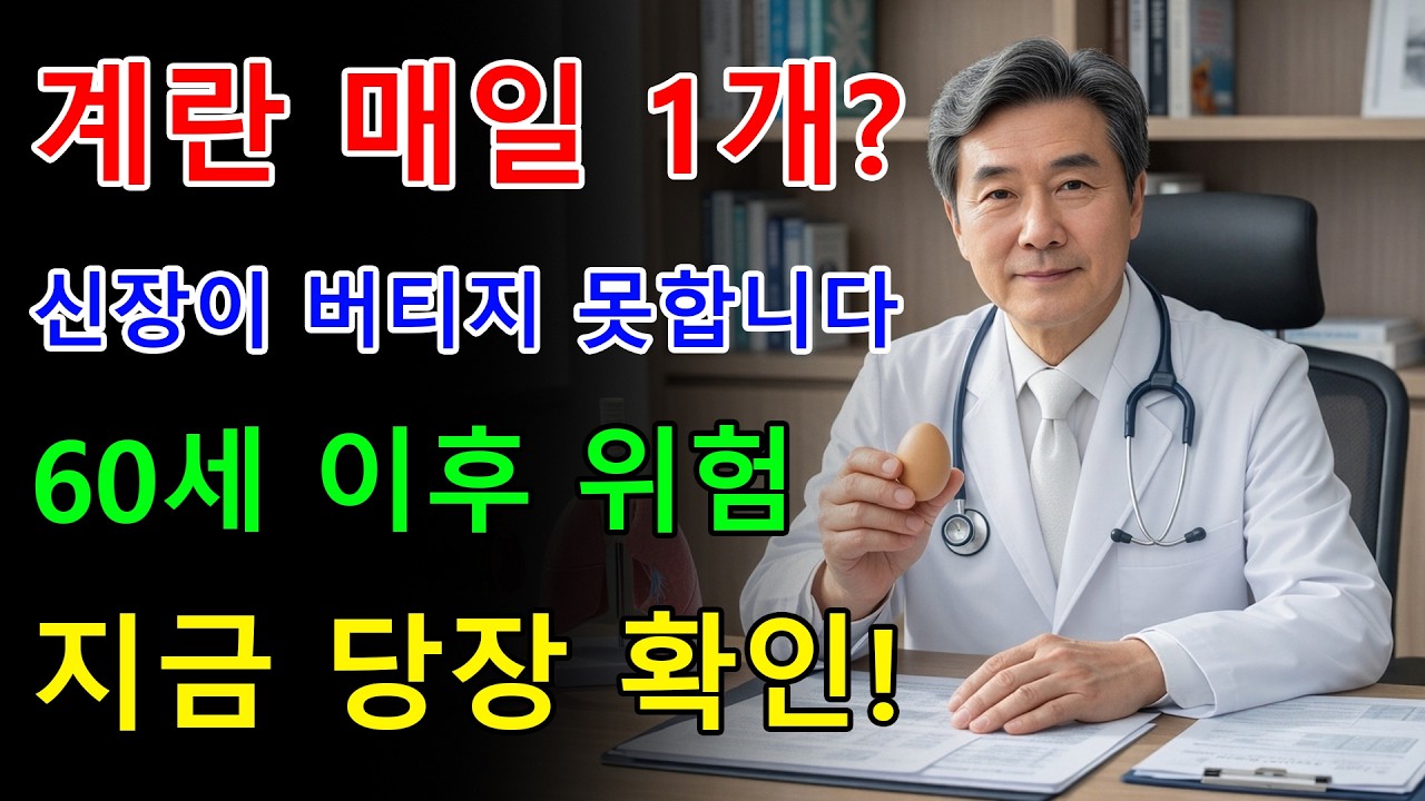 60세 이상이라면 매일 먹는 계란이 신장 여과막을 망가뜨립니다 | 75세 내과의사의 경고