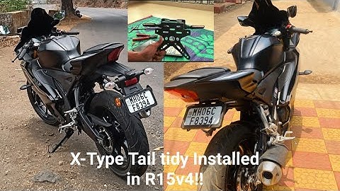 Installation of X-type tail tidy on R15 V4😍|Proper fit and finish|#youtubeindia#youtube#r15v4