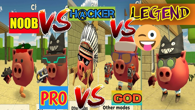 Chicken gun - NOOB vs PRO vs HACKER 