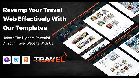 🌍 Travel & Tour Agency Website Template | Online Booking HTML5 Template for Travel Business