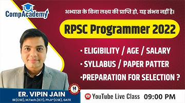 RPSC Programmer 2022 II SYLLABUS ELIGIBILITY II QUALIFICATION II PAPER PATTERN II RPSC PROGRAMMER