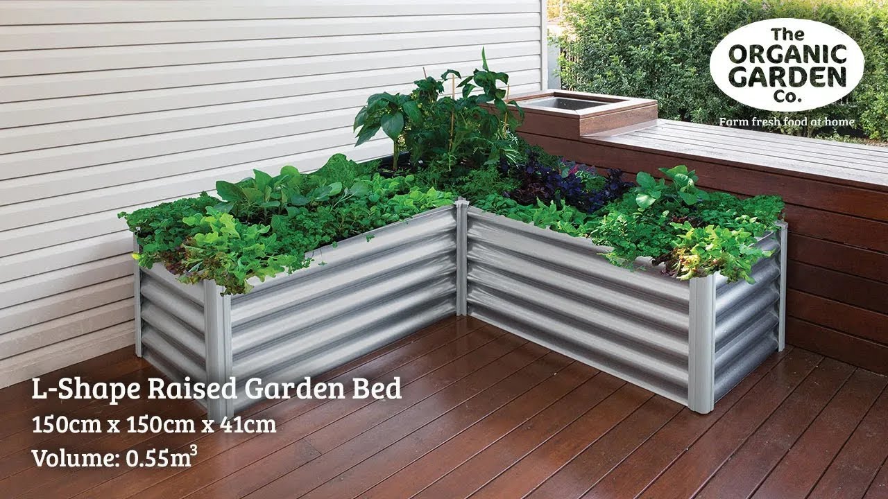 How to Assemble The Organic Garden Co. LShape Raised Garden Bed OGC150150L YouTube