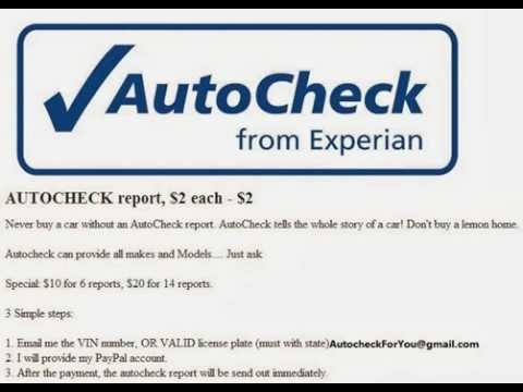 Free Autocheck Report -$2 Only - YouTube