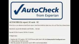Free Autocheck Report -2 Only