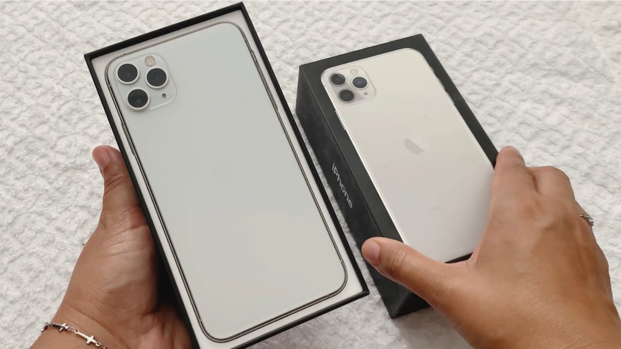 Unboxing IPhone 11 Pro Max 256 gb SILVER 2024 - YouTube