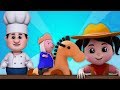 Янки Дудл отправился в город | Детские рифмы | Детские песни | Nursery Rhyme Farmees | Yankee Doodle