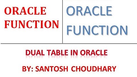 FUNCTIONS IN ORACLE : BY SANTOSH CHOUDHARY