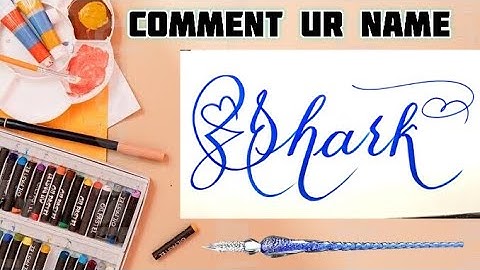 Shark Name Signature Calligraphy Status | How to Draw, Cursive Calligraphy with Cut Marker