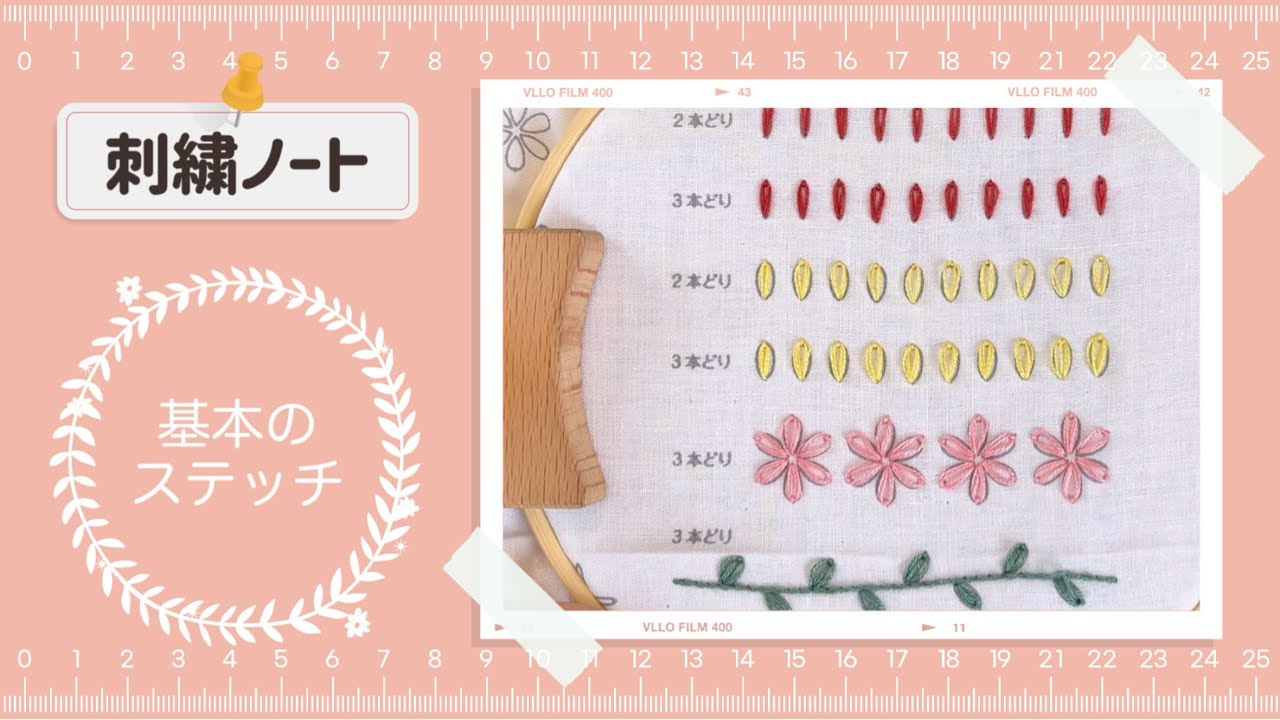 【刺繍ノート】基本のステッチ - YouTube